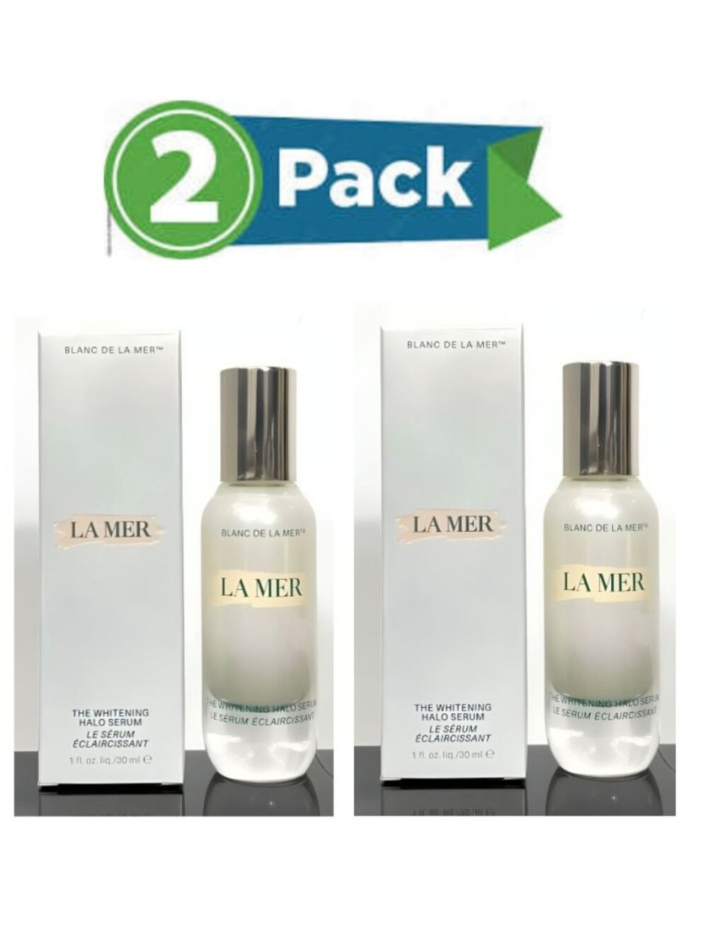 La Mer The NEW Halo Serum Full Size 1 Oz / 30ML Skincare (pack of 2)